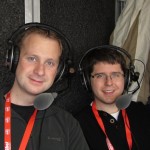 Johannes Karner und Philipp Stögner mit Headsets in Kitzbühel